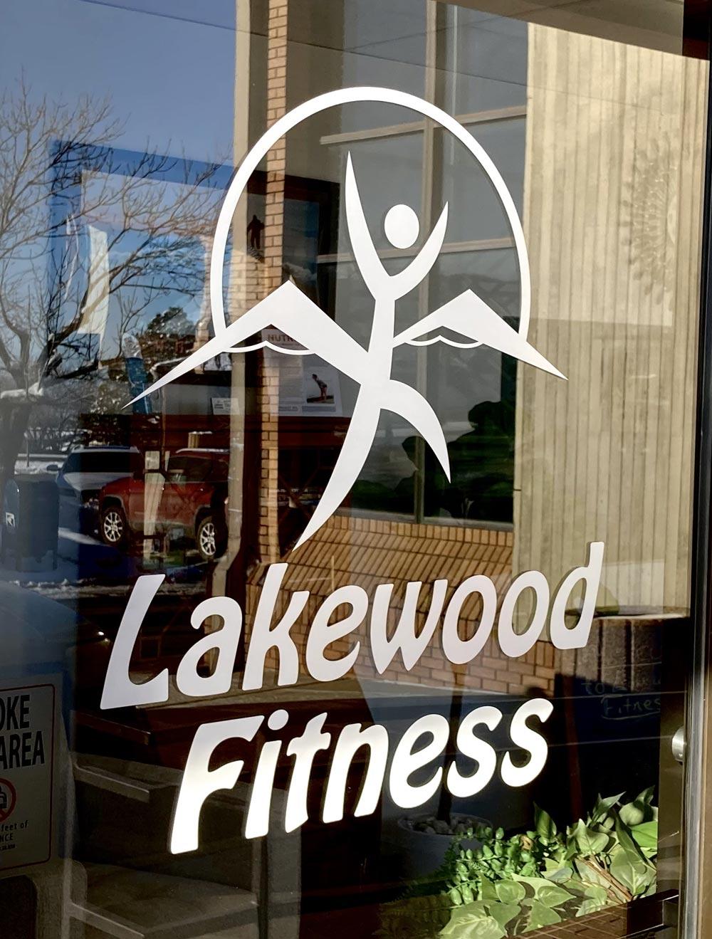 Lakewood Fitness - logo on our front door